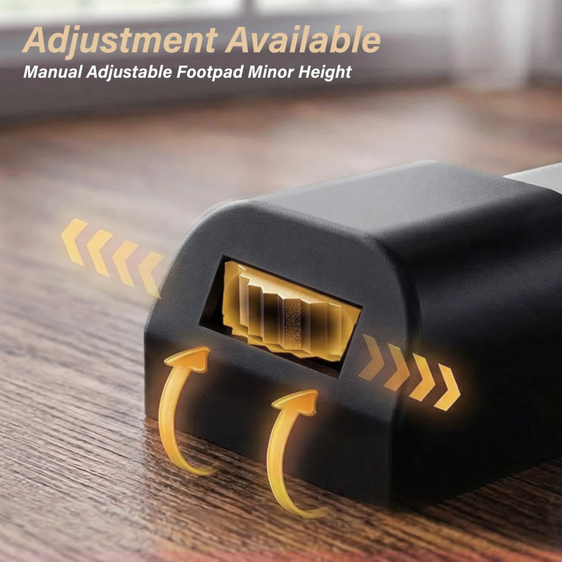 Black adjustable footpad of fitvect onyx weight bench