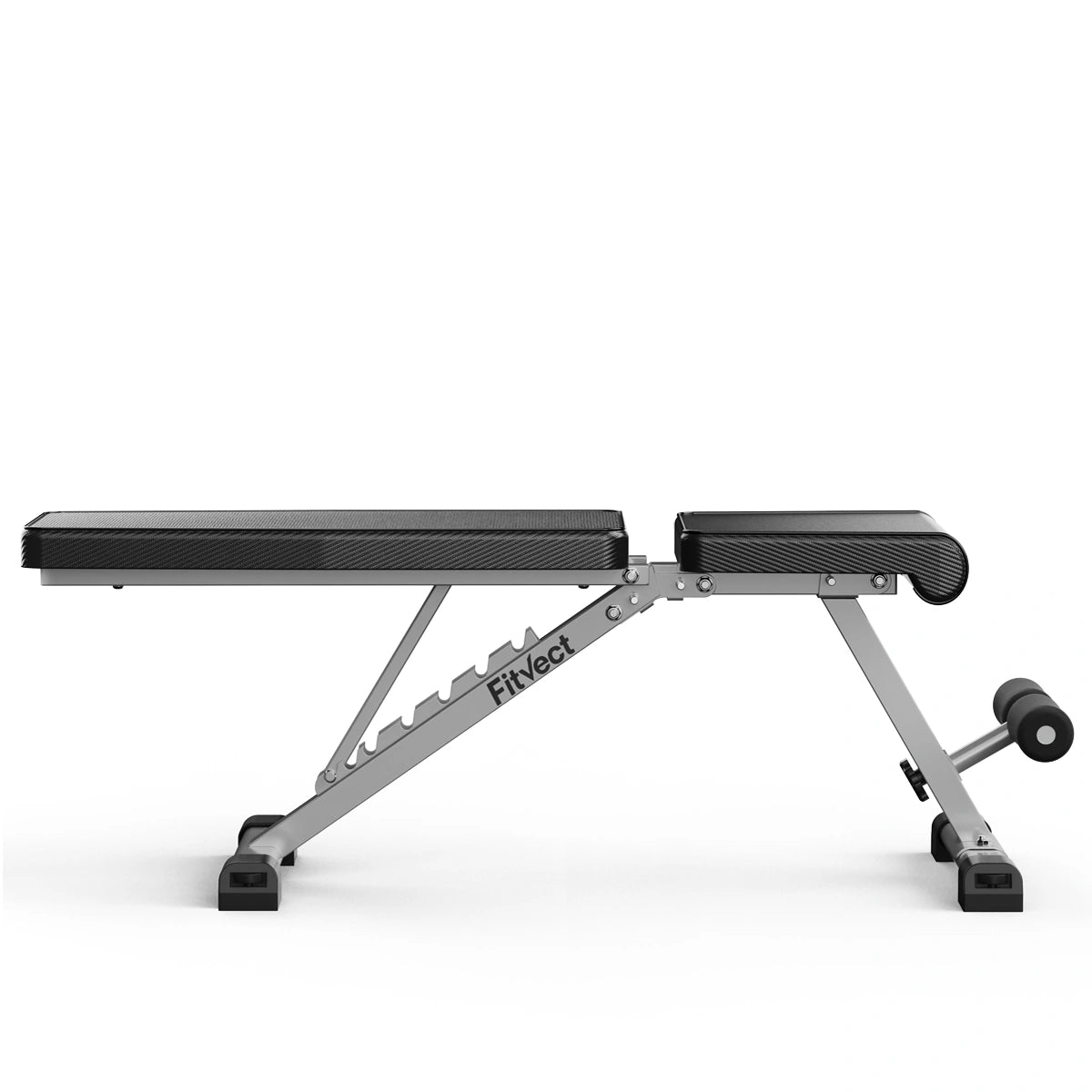 Fitvect onyx adjustable weight bench side view