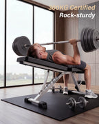 Person lifting weights on a fitvect onyx fitness bench